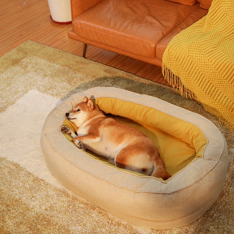 Oval Dog Bed All-Season Comfort for Pets