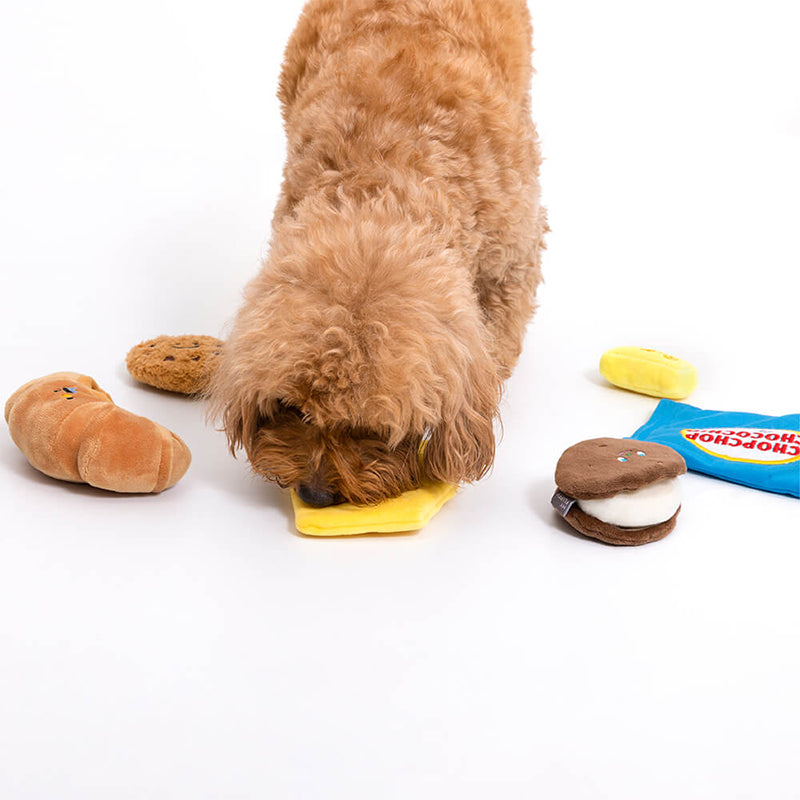 Bakery Plush Squeaky Snuffle Toy for Dogs