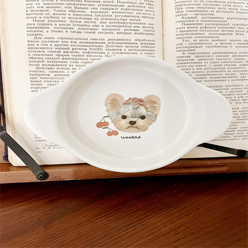 Custom Ceramic Pet Bowl Hand-Painted Unique Design