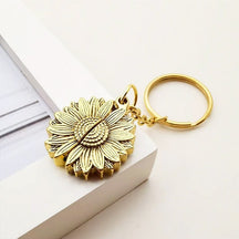 Custom Sunflower Keychain Openable Design Unique