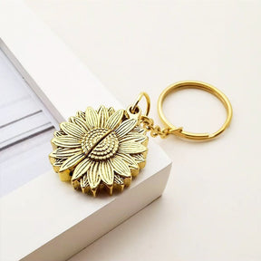 Custom Sunflower Keychain Openable Design Unique