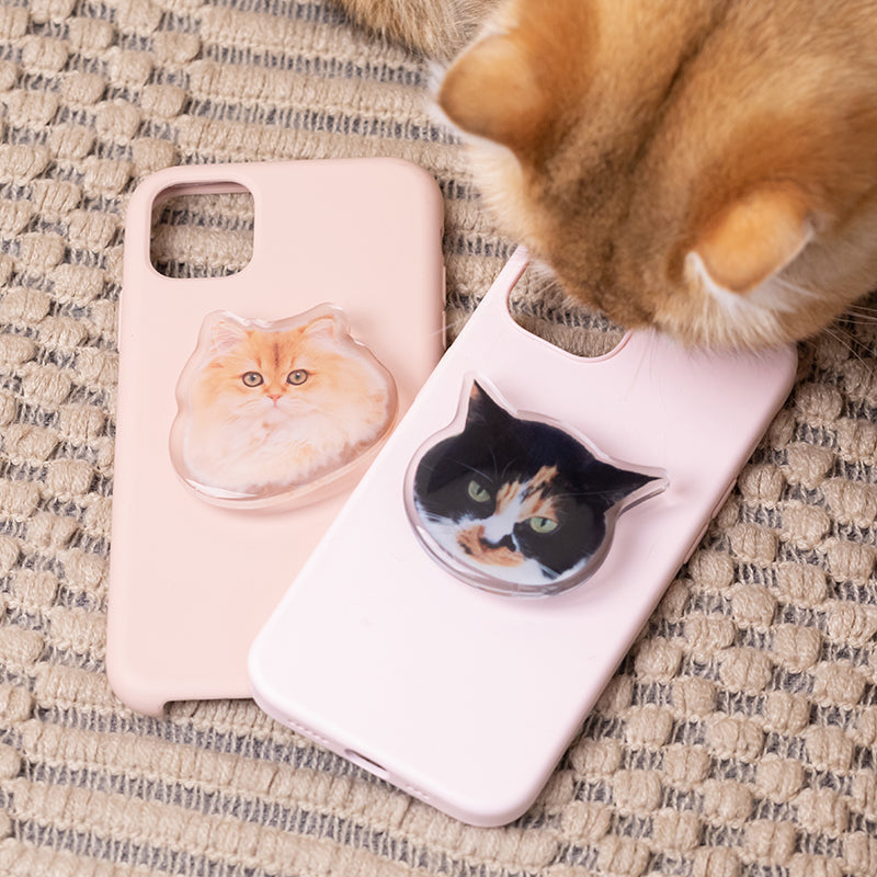 Custom Phone Holder with Pet Portrait Unique Stand