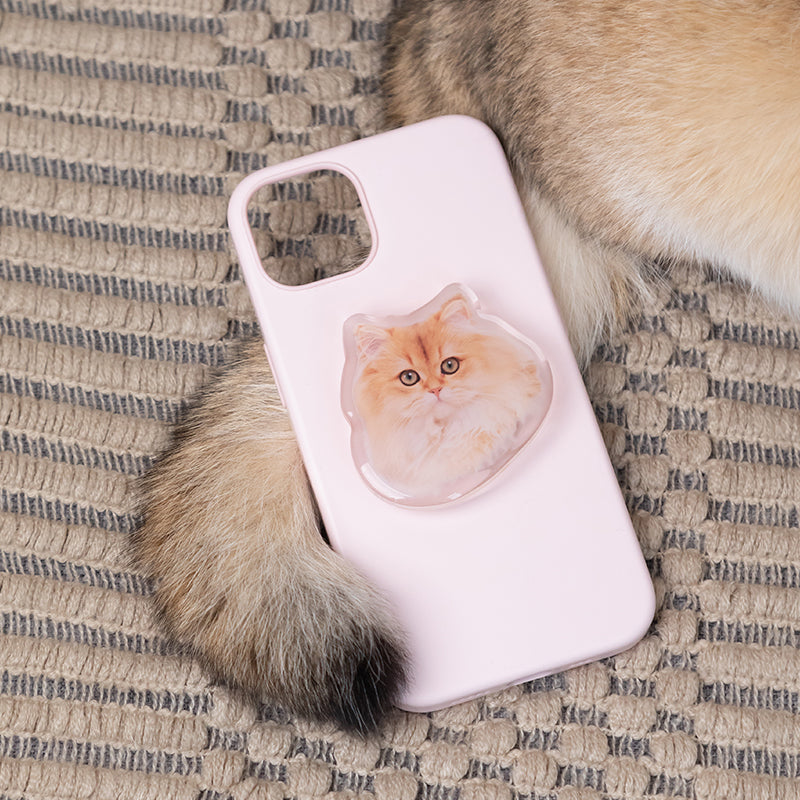 Custom Phone Holder with Pet Portrait Unique Stand