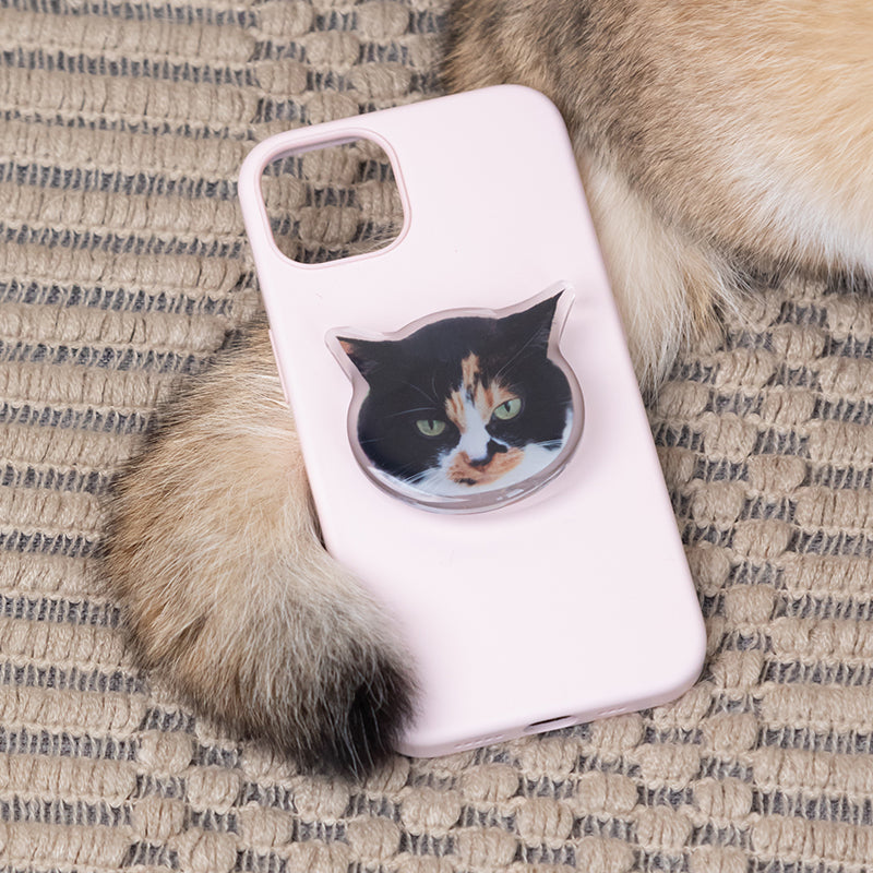 Custom Phone Holder with Pet Portrait Unique Stand