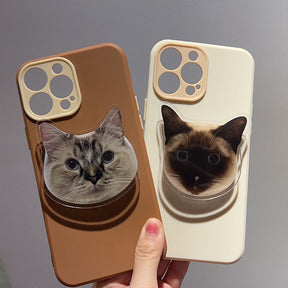 Custom Phone Holder with Pet Portrait Unique Stand