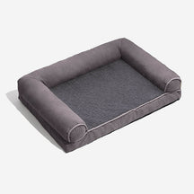 Deluxe Ortho Dog Bed Suede & Faux Fleece Comfort