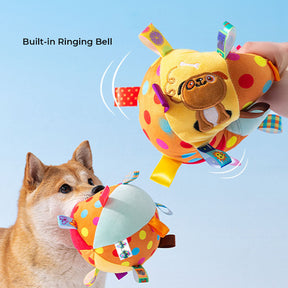 Embroidered Squeaky Ball Interactive Dog Toys