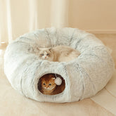 Indoor Cat Tunnel Bed Soft Round & Foldable Fun