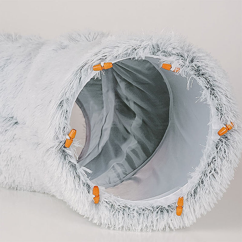 Indoor Cat Tunnel Bed Soft Round & Foldable Fun