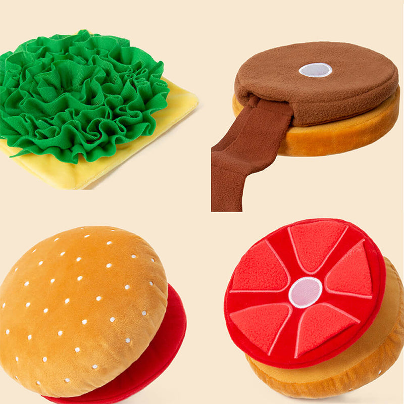 Hamburger Plush Squeaky Fun Toy for Dogs