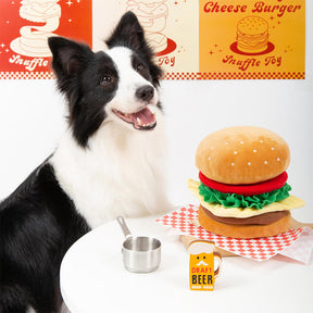 Hamburger Plush Squeaky Fun Toy for Dogs