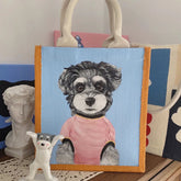 Custom Bag with Hand-Painted Pet Portrait Unique