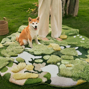 Artisan Moss Wonderland Pet Mat Handcrafted Perfect for Small Pets