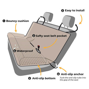 TravelMate Dog Car Seat Rear Protection Universal Fit