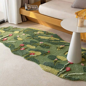 Luxury Hand-Tufted Wool Pet Blanket Moss Rug Style