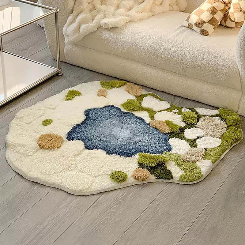 Luxury Hand-Tufted Wool Pet Blanket Moss Rug Style