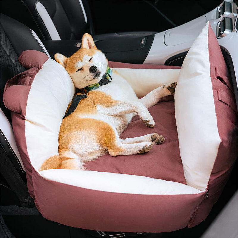 Bear Ears Pet Car Seat Safe Cozy Travel Bed for Dogs