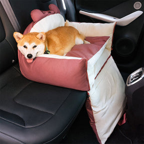 Bear Ears Pet Car Seat Safe Cozy Travel Bed for Dogs