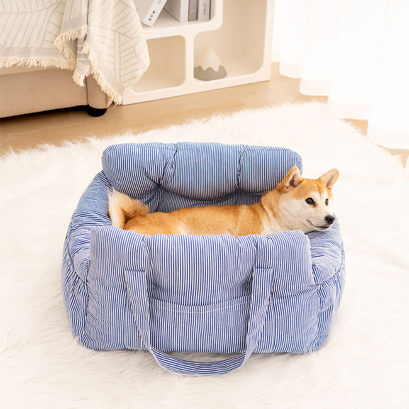 Portable Bolster Dog Car Bed Leisure Outing Comfort