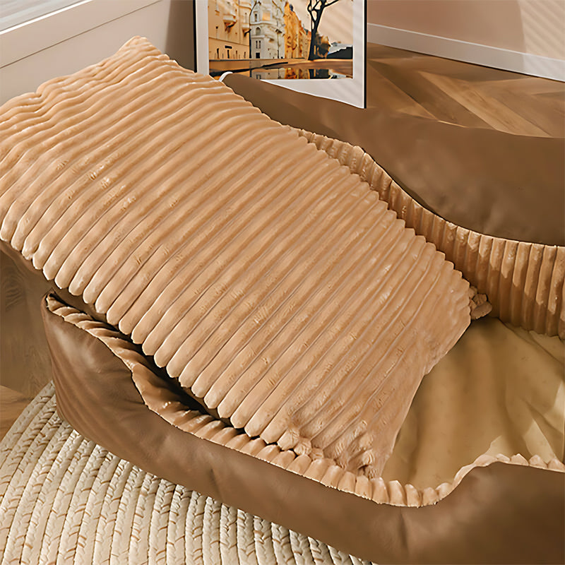 All-Season Cozy Removable Backrest Dog Bed