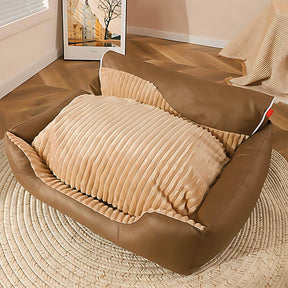 All-Season Cozy Removable Backrest Dog Bed