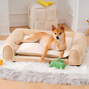 Deluxe Flannel Double-Layer Orthopedic Dog Sofa Bed