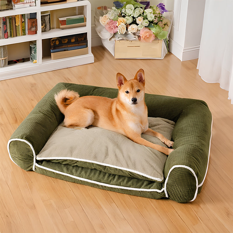 Deluxe Flannel Double-Layer Orthopedic Dog Sofa Bed