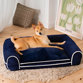 Deluxe Flannel Double-Layer Orthopedic Dog Sofa Bed