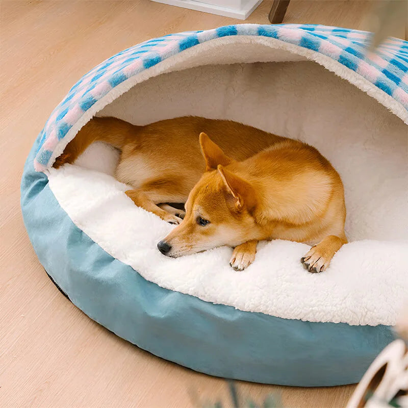 Dreamy Canopy Dog Nest Bed Cozy Hideaway for Pets