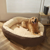 Fluffy Deep Sleeping Large Oval Dog Bed