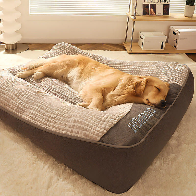 Large Thick Scratch-resistant Spine Protection Dog Cushion Bed