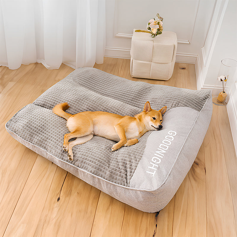 Large Thick Scratch-resistant Spine Protection Dog Cushion Bed