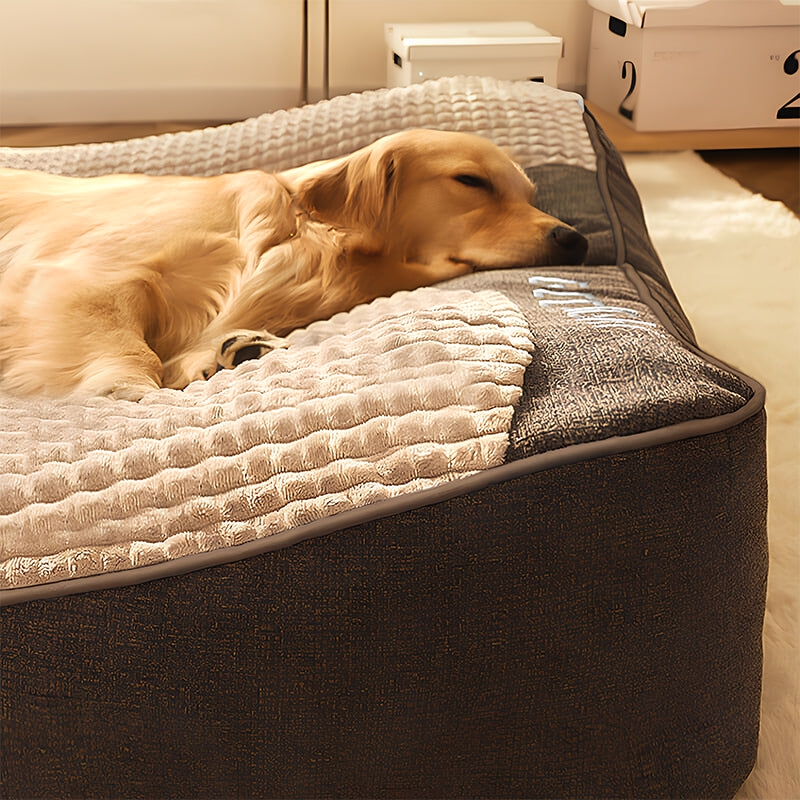 Large Thick Scratch-resistant Spine Protection Dog Cushion Bed