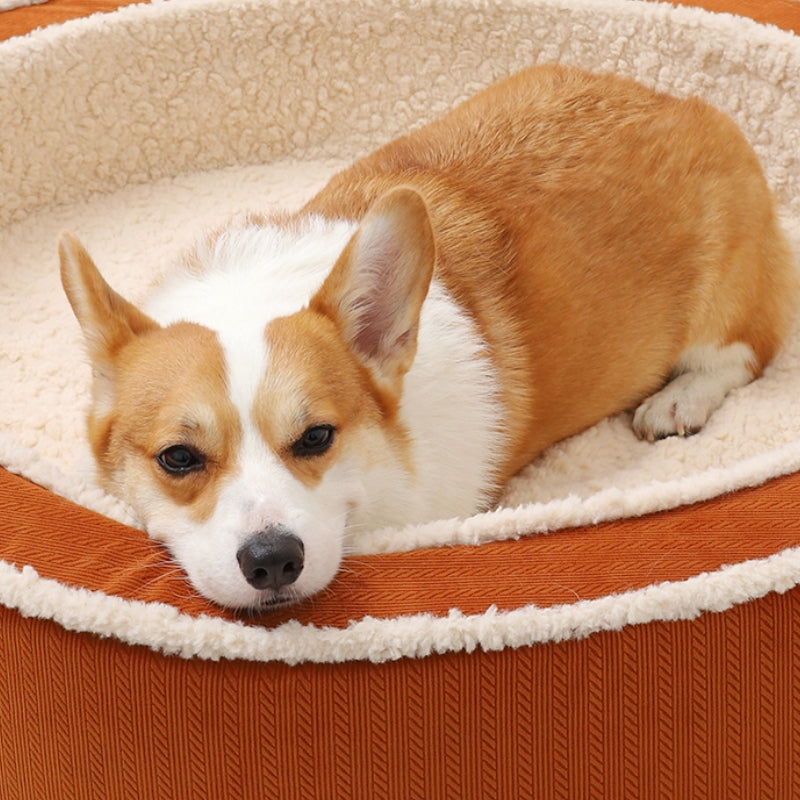 Orthopedic Cozy Round Dog Bed Supportive and Warm