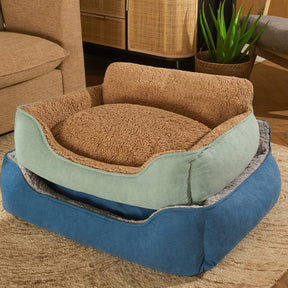 Sumptuous Plush Dog Sofa Bed With Backrest