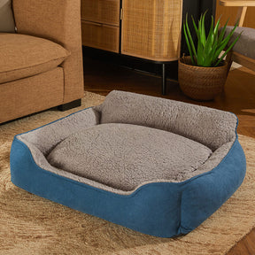 Sumptuous Plush Dog Sofa Bed With Backrest