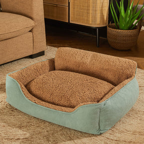 Sumptuous Plush Dog Sofa Bed With Backrest